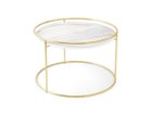 【カリガリス/Calligaris / GOODS】のATOLLO / アトロ セラミック天板 CS/5098-M 天板P2C ホワイトマーブル、フレームP175 ポリッシュドブラス|ID: prp329100004970444 ipo3291000000037275199