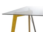 【アデペシュ/a.depeche】のG-knot glass table 1500 clear / Gノット ガラス テーブル 1500 クリア 本商品の脚部には、スチール製の補強パーツが付きます。|ID: prp329100004970467 ipo3291000000037275364