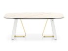 【カリガリス/Calligaris / GOODS】のSUNSHINE / サンシャイン CS/4128-FB 200 天板P27 ゴールデンスタチュアリーマーブル、脚部P94 マットオプティックホワイト × P33L|ID: prp329100004970473 ipo3291000000037275419