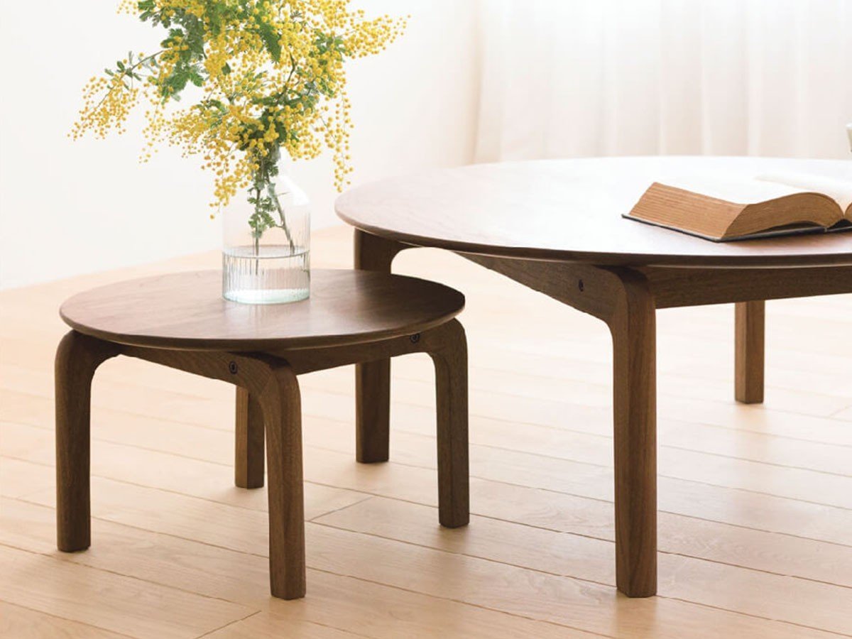 【フライミー ヴェール/FLYMEe vert / GOODS】のLISCIO CIRCLE LOW TABLE / リッショ サークルローテーブル 42 インテリア・キッズ・メンズ・レディースファッション・服の通販 founy(ファウニー) 　送料無料　Free Shipping　オイル　Body Oil　テーブル　Table, Dining Table　バランス　Balance, Style Balance　ホーム・キャンプ・アウトドア・お取り寄せ　Home Living / Home & Lifestyle / Camping Gear / Outdoor Camping　家具・インテリア　Home Furniture & Interior. Stylish & Functional Living Spaces　テーブル　Dining, Coffee & Side Tables　ローテーブル・センターテーブル　Coffee & Center Tables　ウッド:ウォールナット|ID: prp329100004970477 ipo3291000000037275444