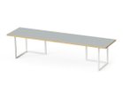 【スティール/stiiilll / GOODS】のTable Set / テーブルセット メラミンウッド天板 ハーフ + スチール脚 S 大人の最旬トレンドファッション＆コーディネート founy(ファウニー) ウッド Wooden Design シンプル Simple, Minimal スリム Slim, Slim Fit テーブル Table, Dining Table ハーフ Half, Half-Length ホーム・キャンプ・アウトドア・お取り寄せ Home Living / Home & Lifestyle / Camping Gear / Outdoor Camping 家具・インテリア Home Furniture & Interior. Stylish & Functional Living Spaces テーブル Dining, Coffee & Side Tables ローテーブル・センターテーブル Coffee & Center Tables thumbnail 天板グレー、脚部ホワイト|ID: prp329100004970534 ipo3291000000037275864