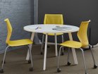 【ノルオフィス/Knoll Office / GOODS】のRockwell Unscripted Easy Table / ロックウェル アンスクリプテッド イージー テーブル(ラウンドエッジ) 天板 / エッジブライトホワイト、脚部ブライトホワイト、天板形状:円型、脚先タイプ:グライド脚&lt|ID: prp329100004970643 ipo3291000000037276521