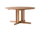 【日進木工/NISSHIN MOKKOU / GOODS】のWHITE WOOD Round Table / ホワイトウッド ラウンドテーブル 十字脚 高さ65～72cm ON、サイズ:直径140 × 高さ72cm|ID: prp329100004970749 ipo3291000000037277017
