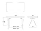 【フライミー ジャパン スタイル/FLYMEe Japan-Style / GOODS】のDINING TABLE / ダイニングテーブル #111554 「幅160cm」寸法図|ID: prp329100004970765 ipo3291000000037277095
