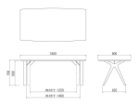 【フライミー ジャパン スタイル/FLYMEe Japan-Style / GOODS】のDINING TABLE / ダイニングテーブル #111554 「幅180cm」寸法図|ID: prp329100004970765 ipo3291000000037277096
