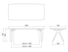 【フライミー ジャパン スタイル/FLYMEe Japan-Style / GOODS】のDINING TABLE / ダイニングテーブル #111554 「幅200cm」寸法図|ID: prp329100004970765 ipo3291000000037277097