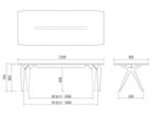【フライミー ジャパン スタイル/FLYMEe Japan-Style / GOODS】のDINING TABLE / ダイニングテーブル #111554 「幅220cm」寸法図|ID: prp329100004970765 ipo3291000000037277098