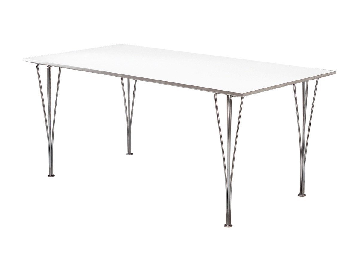 【フリッツ ハンセン/FRITZ HANSEN / GOODS】のTABLE SERIES RECTANGULAR / テーブルシリーズ 長方形テーブル スパンレッグ B637 / B638 インテリア・キッズ・メンズ・レディースファッション・服の通販 founy(ファウニー) 　ウッド　Wooden Design　テーブル　Table, Dining Table　フレーム　Frame, Outline　ホーム・キャンプ・アウトドア・お取り寄せ　Home Living / Home & Lifestyle / Camping Gear / Outdoor Camping　家具・インテリア　Home Furniture & Interior. Stylish & Functional Living Spaces　テーブル　Dining, Coffee & Side Tables　ダイニングテーブル・食卓テーブル　Dining Tables　天板:ラミネート / ホワイト、脚部:クローム仕上|ID: prp329100004970774 ipo3291000000037277156