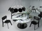 【トム ディクソン/Tom Dixon / GOODS】のTube Wide Base Black + Pebble Marble Top Round 1200 / チューブワイド ベース + ペブルマーブルトップ ラウンド 1200(ブラック脚) 参考イメージ|ID: prp329100004970829 ipo3291000000037277428