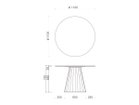 【フライミー ノワール/FLYMEe Noir / GOODS】のRound Dining Table / ラウンドダイニングテーブル 円脚 #122579 「直径110cm」寸法図|ID: prp329100004970870 ipo3291000000037277587