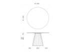 【フライミー ノワール/FLYMEe Noir / GOODS】のRound Dining Table / ラウンドダイニングテーブル 円脚 #122579 「直径120cm」寸法図|ID: prp329100004970870 ipo3291000000037277588