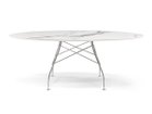 【カルテル/Kartell / GOODS】のGLOSSY / グロッシー オーバル セラミックトップ 192 天板:ホワイトマーブル、脚部クローム|ID: prp329100004970930 ipo3291000000037277865