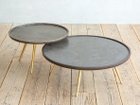【ノットアンティークス/knot antiques / CRASH GATE】のBARK COFFEE TABLE / バーク コーヒーテーブル 直径80cm(石天板) 大人の最旬トレンドファッション＆コーディネート founy(ファウニー) テーブル Table, Dining Table バランス Balance, Style Balance ヴィンテージ Vintage Style ホーム・キャンプ・アウトドア・お取り寄せ Home Living / Home & Lifestyle / Camping Gear / Outdoor Camping 家具・インテリア Home Furniture & Interior. Stylish & Functional Living Spaces テーブル Dining, Coffee & Side Tables ローテーブル・センターテーブル Coffee & Center Tables thumbnail 左:同シリーズの「直径60cm(オーク天板)」、右:本商品|ID: prp329100004970968 ipo3291000000037278094