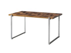 【ノットアンティークス/knot antiques / CRASH GATE】 MATERIA DINING TABLE / マテリア ダイニングテーブル チェス柄天板 + No.4脚(ロの字脚)大人の最旬トレンドファッション＆コーディネート founy(ファウニー) テーブル Table, Dining Table バランス Balance, Style Balance ホーム・キャンプ・アウトドア・お取り寄せ Home Living / Home & Lifestyle / Camping Gear / Outdoor Camping 家具・インテリア Home Furniture & Interior. Stylish & Functional Living Spaces テーブル Dining, Coffee & Side Tables ダイニングテーブル・食卓テーブル Dining Tables |ID:prp329100004971077