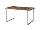 【ノットアンティークス/knot antiques / CRASH GATE】のMATERIA DINING TABLE / マテリア ダイニングテーブル チェス柄天板 + No.4脚(ロの字脚) サイズ:幅138.5cm、脚部シルバー(ステンレス)|ID: prp329100004971077 ipo3291000000037278840
