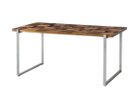 【ノットアンティークス/knot antiques / CRASH GATE】のMATERIA DINING TABLE / マテリア ダイニングテーブル チェス柄天板 + No.4脚(ロの字脚) サイズ:幅158cm、脚部シルバー(ステンレス)|ID: prp329100004971077 ipo3291000000037278841