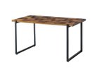 【ノットアンティークス/knot antiques / CRASH GATE】のMATERIA DINING TABLE / マテリア ダイニングテーブル チェス柄天板 + No.4脚(ロの字脚) サイズ:幅138.5cm、脚部ブラック(スチール)|ID: prp329100004971077 ipo3291000000037278846