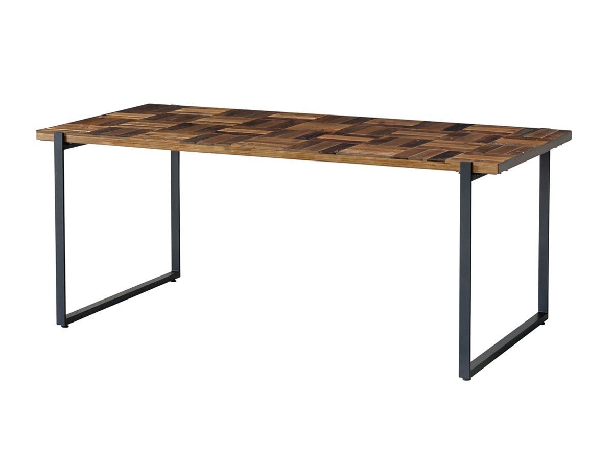 【ノットアンティークス/knot antiques / CRASH GATE】のMATERIA DINING TABLE / マテリア ダイニングテーブル チェス柄天板 + No.4脚(ロの字脚) インテリア・キッズ・メンズ・レディースファッション・服の通販 founy(ファウニー) 　テーブル　Table, Dining Table　バランス　Balance, Style Balance　ホーム・キャンプ・アウトドア・お取り寄せ　Home Living / Home & Lifestyle / Camping Gear / Outdoor Camping　家具・インテリア　Home Furniture & Interior. Stylish & Functional Living Spaces　テーブル　Dining, Coffee & Side Tables　ダイニングテーブル・食卓テーブル　Dining Tables　サイズ:幅177.5cm、脚部ブラック(スチール)|ID: prp329100004971077 ipo3291000000037278850