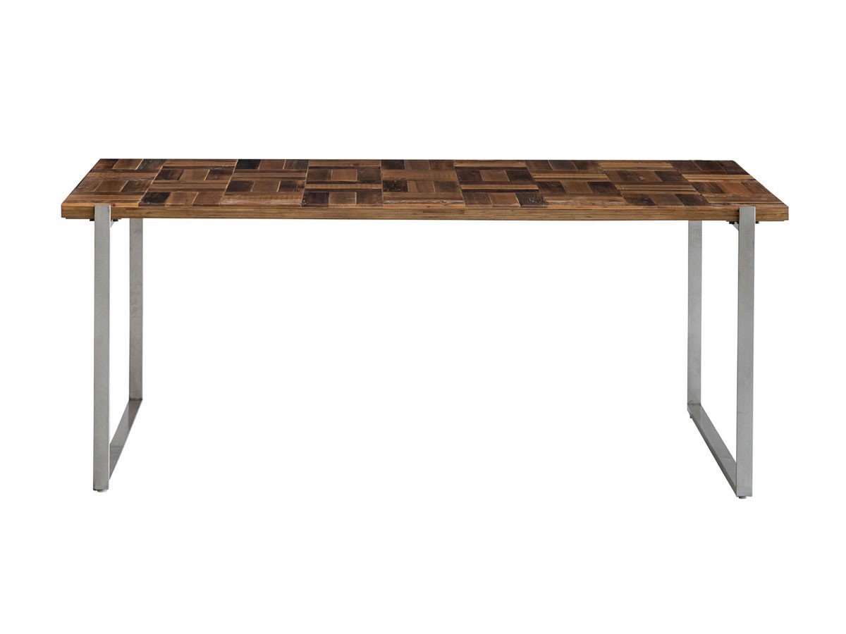 【ノットアンティークス/knot antiques / CRASH GATE】のMATERIA DINING TABLE / マテリア ダイニングテーブル チェス柄天板 + No.4脚(ロの字脚) インテリア・キッズ・メンズ・レディースファッション・服の通販 founy(ファウニー) 　テーブル　Table, Dining Table　バランス　Balance, Style Balance　ホーム・キャンプ・アウトドア・お取り寄せ　Home Living / Home & Lifestyle / Camping Gear / Outdoor Camping　家具・インテリア　Home Furniture & Interior. Stylish & Functional Living Spaces　テーブル　Dining, Coffee & Side Tables　ダイニングテーブル・食卓テーブル　Dining Tables　サイズ:幅177.5cm、脚部シルバー(ステンレス)|ID: prp329100004971077 ipo3291000000037278874