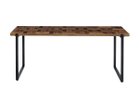 【ノットアンティークス/knot antiques / CRASH GATE】のMATERIA DINING TABLE / マテリア ダイニングテーブル チェス柄天板 + No.4脚(ロの字脚) サイズ:幅177.5cm、脚部ブラック(スチール)|ID: prp329100004971077 ipo3291000000037278881