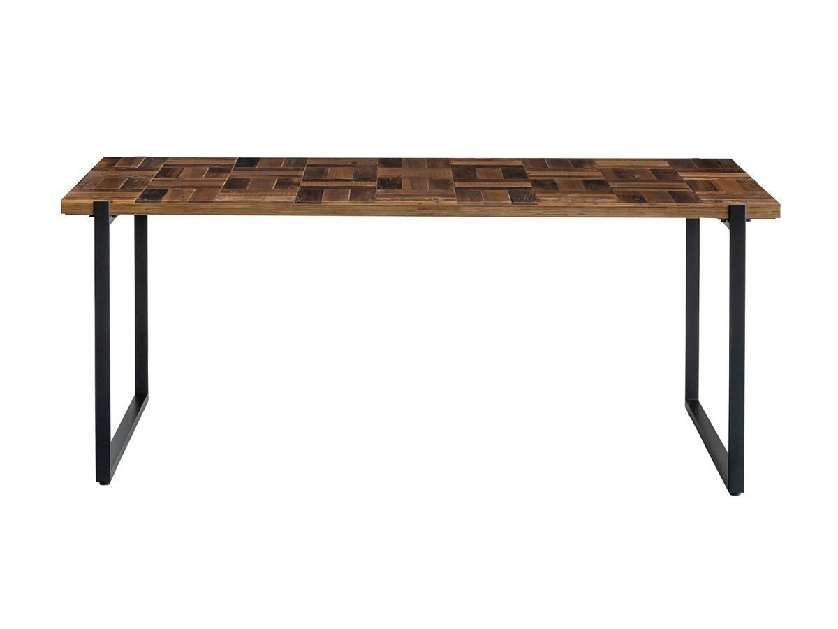 【ノットアンティークス/knot antiques / CRASH GATE】のMATERIA DINING TABLE / マテリア ダイニングテーブル チェス柄天板 + No.4脚(ロの字脚) インテリア・キッズ・メンズ・レディースファッション・服の通販 founy(ファウニー) 　テーブル　Table, Dining Table　バランス　Balance, Style Balance　ホーム・キャンプ・アウトドア・お取り寄せ　Home Living / Home & Lifestyle / Camping Gear / Outdoor Camping　家具・インテリア　Home Furniture & Interior. Stylish & Functional Living Spaces　テーブル　Dining, Coffee & Side Tables　ダイニングテーブル・食卓テーブル　Dining Tables　サイズ:幅177.5cm、脚部ブラック(スチール)|ID: prp329100004971077 ipo3291000000037278881