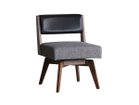 【イージーライフ/Easy Life / GOODS】のCAIN CHAIR / カイン 回転チェア 肘無(ウォールナット材) 張地:PVCブラック × ICグレー、座面カバー:不要|ID: prp329100004971104 ipo3291000000037279071