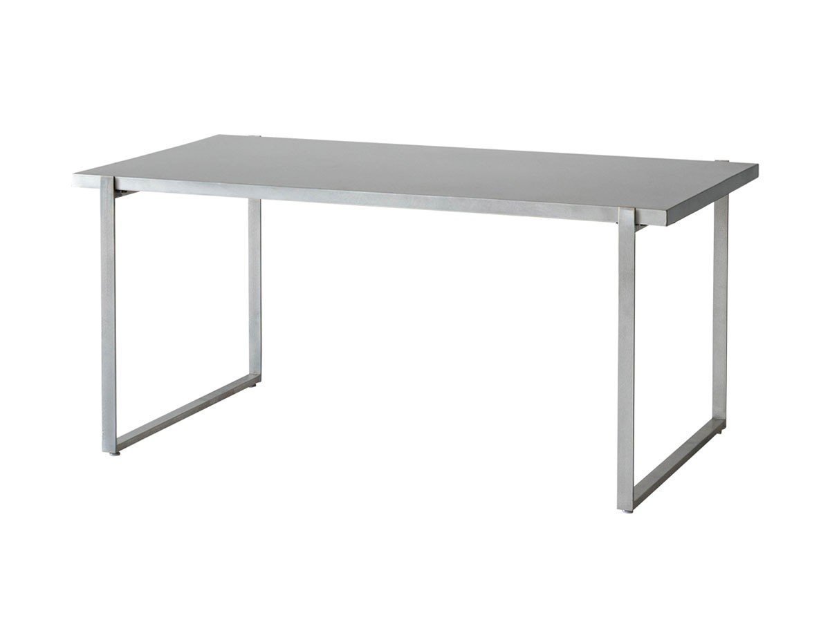 【ノットアンティークス/knot antiques / CRASH GATE】のMATERIA DINING TABLE / マテリア ダイニングテーブル ステンレス天板 + No.4脚(ロの字脚) インテリア・キッズ・メンズ・レディースファッション・服の通販 founy(ファウニー) 　テーブル　Table, Dining Table　バランス　Balance, Style Balance　ホーム・キャンプ・アウトドア・お取り寄せ　Home Living / Home & Lifestyle / Camping Gear / Outdoor Camping　家具・インテリア　Home Furniture & Interior. Stylish & Functional Living Spaces　テーブル　Dining, Coffee & Side Tables　ダイニングテーブル・食卓テーブル　Dining Tables　サイズ:幅158cm、脚部シルバー(ステンレス)|ID: prp329100004971121 ipo3291000000037279191
