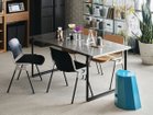【ノットアンティークス/knot antiques / CRASH GATE】のMATERIA DINING TABLE / マテリア ダイニングテーブル ステンレス天板 + No.4脚(ロの字脚) サイズ:幅158cm、脚部ブラック(スチール)|ID: prp329100004971121 ipo3291000000037279205