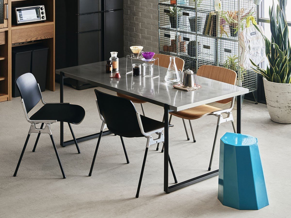 【ノットアンティークス/knot antiques / CRASH GATE】のMATERIA DINING TABLE / マテリア ダイニングテーブル ステンレス天板 + No.4脚(ロの字脚) インテリア・キッズ・メンズ・レディースファッション・服の通販 founy(ファウニー) 　テーブル　Table, Dining Table　バランス　Balance, Style Balance　ホーム・キャンプ・アウトドア・お取り寄せ　Home Living / Home & Lifestyle / Camping Gear / Outdoor Camping　家具・インテリア　Home Furniture & Interior. Stylish & Functional Living Spaces　テーブル　Dining, Coffee & Side Tables　ダイニングテーブル・食卓テーブル　Dining Tables　サイズ:幅158cm、脚部ブラック(スチール)|ID: prp329100004971121 ipo3291000000037279205