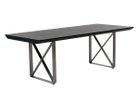 【ロックストーン/ROCKSTONE / GOODS】のKIZA dining table / キザ ダイニングテーブル 天板:オーク材(ブラック色)、サイズ:幅210 × 奥行90cm、脚部:ステンレス(ヘアライン仕上)|ID: prp329100004971133 ipo3291000000037279299