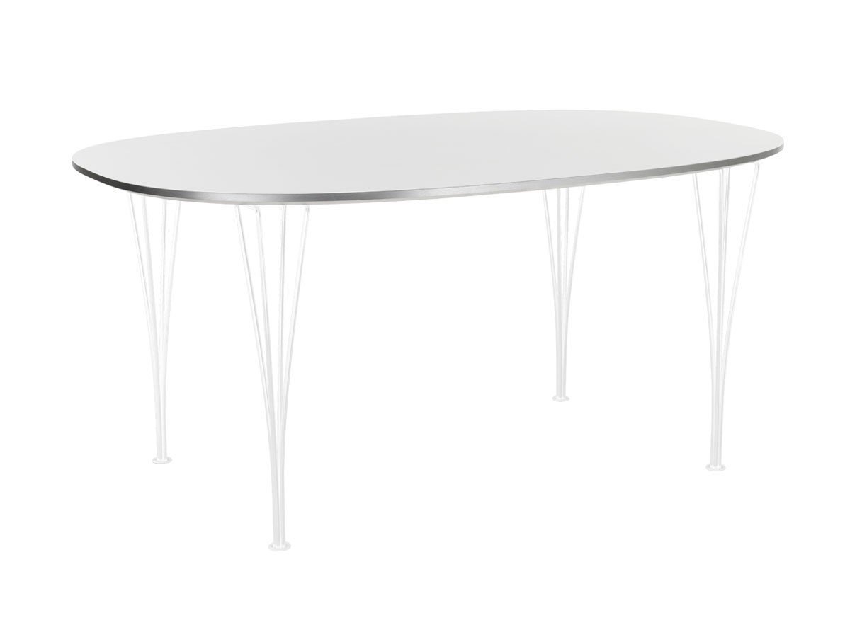【フリッツ ハンセン/FRITZ HANSEN / GOODS】のTABLE SERIES SUPERELLIPSE / テーブルシリーズ スーパー楕円テーブル スパンレッグ B613 インテリア・キッズ・メンズ・レディースファッション・服の通販 founy(ファウニー) 　テーブル　Table, Dining Table　フォルム　Silhouette, Form　ホーム・キャンプ・アウトドア・お取り寄せ　Home Living / Home & Lifestyle / Camping Gear / Outdoor Camping　家具・インテリア　Home Furniture & Interior. Stylish & Functional Living Spaces　テーブル　Dining, Coffee & Side Tables　ダイニングテーブル・食卓テーブル　Dining Tables　天板:ラミネート / ホワイト、脚部:ホワイト|ID: prp329100004971202 ipo3291000000037279743