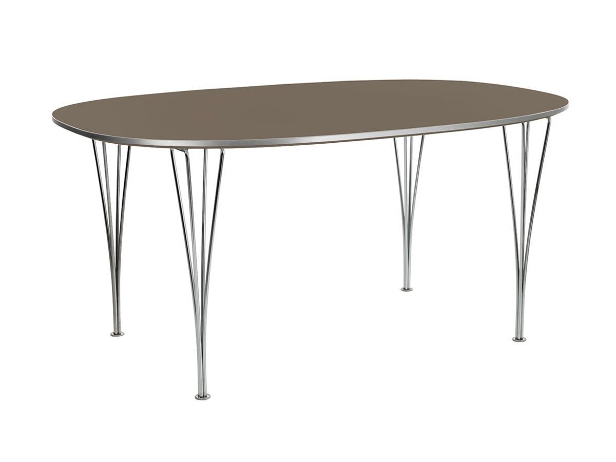 【フリッツ ハンセン/FRITZ HANSEN / GOODS】のTABLE SERIES SUPERELLIPSE / テーブルシリーズ スーパー楕円テーブル スパンレッグ B613 インテリア・キッズ・メンズ・レディースファッション・服の通販 founy(ファウニー) 　テーブル　Table, Dining Table　フォルム　Silhouette, Form　ホーム・キャンプ・アウトドア・お取り寄せ　Home Living / Home & Lifestyle / Camping Gear / Outdoor Camping　家具・インテリア　Home Furniture & Interior. Stylish & Functional Living Spaces　テーブル　Dining, Coffee & Side Tables　ダイニングテーブル・食卓テーブル　Dining Tables　天板:ラミネート / ブラウンオッタワ、脚部:クローム仕上|ID: prp329100004971202 ipo3291000000037279749
