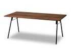 【フライミー ファクトリー/FLYMEe Factory / GOODS】のDINING TABLE / ダイニングテーブル #100780(角面タイプ) 大人の最旬トレンドファッション＆コーディネート founy(ファウニー) オイル Body Oil シンプル Simple, Minimal テーブル Table, Dining Table ホーム・キャンプ・アウトドア・お取り寄せ Home Living / Home & Lifestyle / Camping Gear / Outdoor Camping 家具・インテリア Home Furniture & Interior. Stylish & Functional Living Spaces テーブル Dining, Coffee & Side Tables ダイニングテーブル・食卓テーブル Dining Tables thumbnail 天板:ウォールナット、サイズ:幅165 × 奥行85cm|ID: prp329100004971263 ipo3291000000037280068