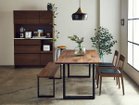 【フライミー ファクトリー/FLYMEe Factory / GOODS】のDINING TABLE / ダイニングテーブル #100780(角面タイプ) 大人の最旬トレンドファッション＆コーディネート founy(ファウニー) オイル Body Oil シンプル Simple, Minimal テーブル Table, Dining Table ホーム・キャンプ・アウトドア・お取り寄せ Home Living / Home & Lifestyle / Camping Gear / Outdoor Camping 家具・インテリア Home Furniture & Interior. Stylish & Functional Living Spaces テーブル Dining, Coffee & Side Tables ダイニングテーブル・食卓テーブル Dining Tables thumbnail 天板「ウォールナット」参考イメージ|ID: prp329100004971263 ipo3291000000037280080