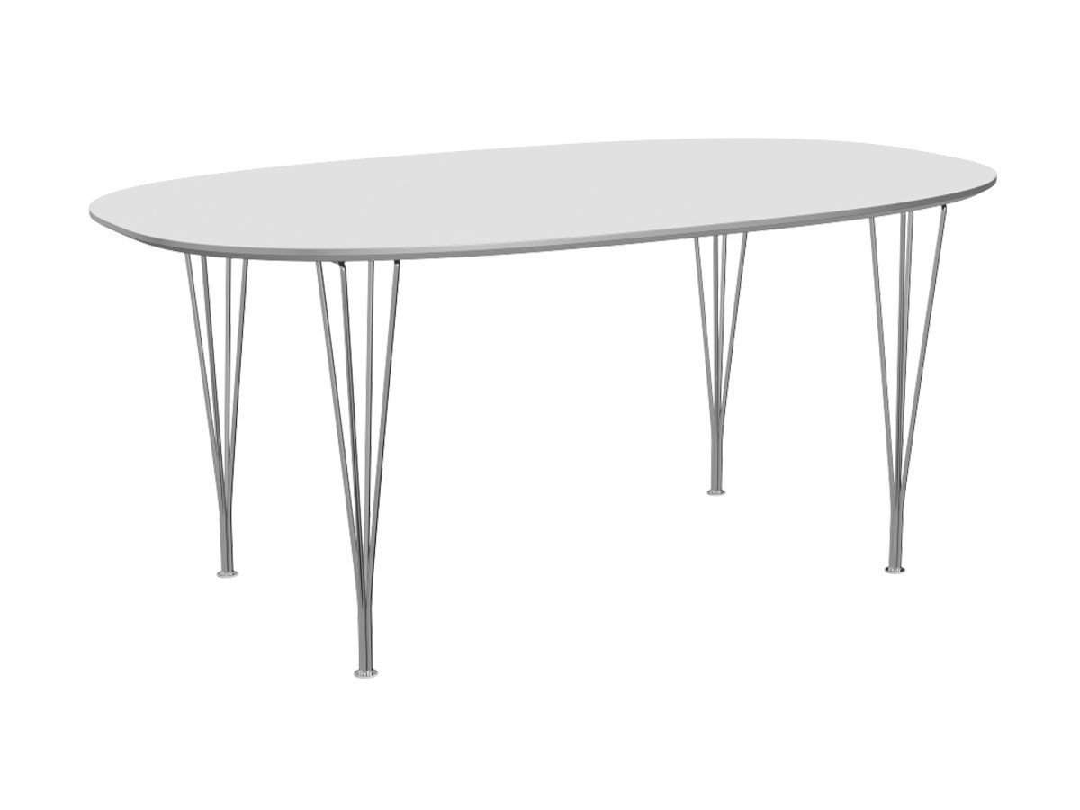 【フリッツ ハンセン/FRITZ HANSEN / GOODS】のTABLE SERIES SUPERELLIPSE / テーブルシリーズ スーパー楕円テーブル スパンレッグ B616 インテリア・キッズ・メンズ・レディースファッション・服の通販 founy(ファウニー) 　テーブル　Table, Dining Table　フォルム　Silhouette, Form　ホーム・キャンプ・アウトドア・お取り寄せ　Home Living / Home & Lifestyle / Camping Gear / Outdoor Camping　家具・インテリア　Home Furniture & Interior. Stylish & Functional Living Spaces　テーブル　Dining, Coffee & Side Tables　ダイニングテーブル・食卓テーブル　Dining Tables　天板:ラミネート / ホワイト、脚部:クローム仕上|ID: prp329100004971309 ipo3291000000037280334