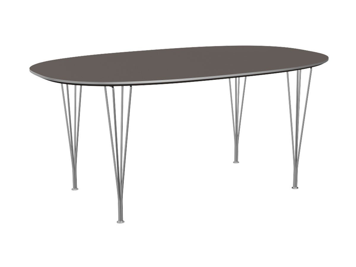 【フリッツ ハンセン/FRITZ HANSEN / GOODS】のTABLE SERIES SUPERELLIPSE / テーブルシリーズ スーパー楕円テーブル スパンレッグ B616 インテリア・キッズ・メンズ・レディースファッション・服の通販 founy(ファウニー) 　テーブル　Table, Dining Table　フォルム　Silhouette, Form　ホーム・キャンプ・アウトドア・お取り寄せ　Home Living / Home & Lifestyle / Camping Gear / Outdoor Camping　家具・インテリア　Home Furniture & Interior. Stylish & Functional Living Spaces　テーブル　Dining, Coffee & Side Tables　ダイニングテーブル・食卓テーブル　Dining Tables　天板:ラミネート / グレー、脚部:クローム仕上|ID: prp329100004971309 ipo3291000000037280336