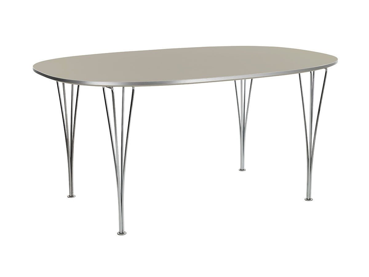 【フリッツ ハンセン/FRITZ HANSEN / GOODS】のTABLE SERIES SUPERELLIPSE / テーブルシリーズ スーパー楕円テーブル スパンレッグ B616 インテリア・キッズ・メンズ・レディースファッション・服の通販 founy(ファウニー) 　テーブル　Table, Dining Table　フォルム　Silhouette, Form　ホーム・キャンプ・アウトドア・お取り寄せ　Home Living / Home & Lifestyle / Camping Gear / Outdoor Camping　家具・インテリア　Home Furniture & Interior. Stylish & Functional Living Spaces　テーブル　Dining, Coffee & Side Tables　ダイニングテーブル・食卓テーブル　Dining Tables　天板:ラミネート / グレーエフェソ、脚部:クローム仕上|ID: prp329100004971309 ipo3291000000037280346