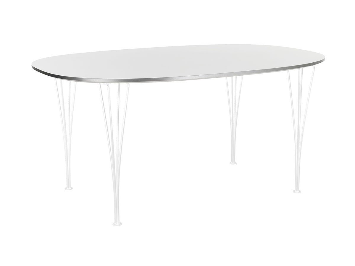 【フリッツ ハンセン/FRITZ HANSEN / GOODS】のTABLE SERIES SUPERELLIPSE / テーブルシリーズ スーパー楕円テーブル スパンレッグ B616 インテリア・キッズ・メンズ・レディースファッション・服の通販 founy(ファウニー) 　テーブル　Table, Dining Table　フォルム　Silhouette, Form　ホーム・キャンプ・アウトドア・お取り寄せ　Home Living / Home & Lifestyle / Camping Gear / Outdoor Camping　家具・インテリア　Home Furniture & Interior. Stylish & Functional Living Spaces　テーブル　Dining, Coffee & Side Tables　ダイニングテーブル・食卓テーブル　Dining Tables　天板:ラミネート / ホワイト、脚部:ホワイト|ID: prp329100004971309 ipo3291000000037280374