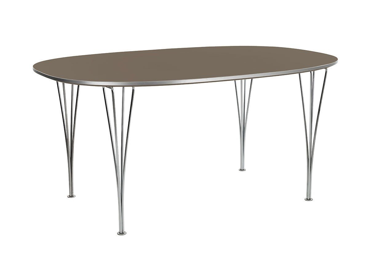 【フリッツ ハンセン/FRITZ HANSEN / GOODS】のTABLE SERIES SUPERELLIPSE / テーブルシリーズ スーパー楕円テーブル スパンレッグ B616 インテリア・キッズ・メンズ・レディースファッション・服の通販 founy(ファウニー) 　テーブル　Table, Dining Table　フォルム　Silhouette, Form　ホーム・キャンプ・アウトドア・お取り寄せ　Home Living / Home & Lifestyle / Camping Gear / Outdoor Camping　家具・インテリア　Home Furniture & Interior. Stylish & Functional Living Spaces　テーブル　Dining, Coffee & Side Tables　ダイニングテーブル・食卓テーブル　Dining Tables　天板:ラミネート / ブラウンオッタワ、脚部:クローム仕上|ID: prp329100004971309 ipo3291000000037280378