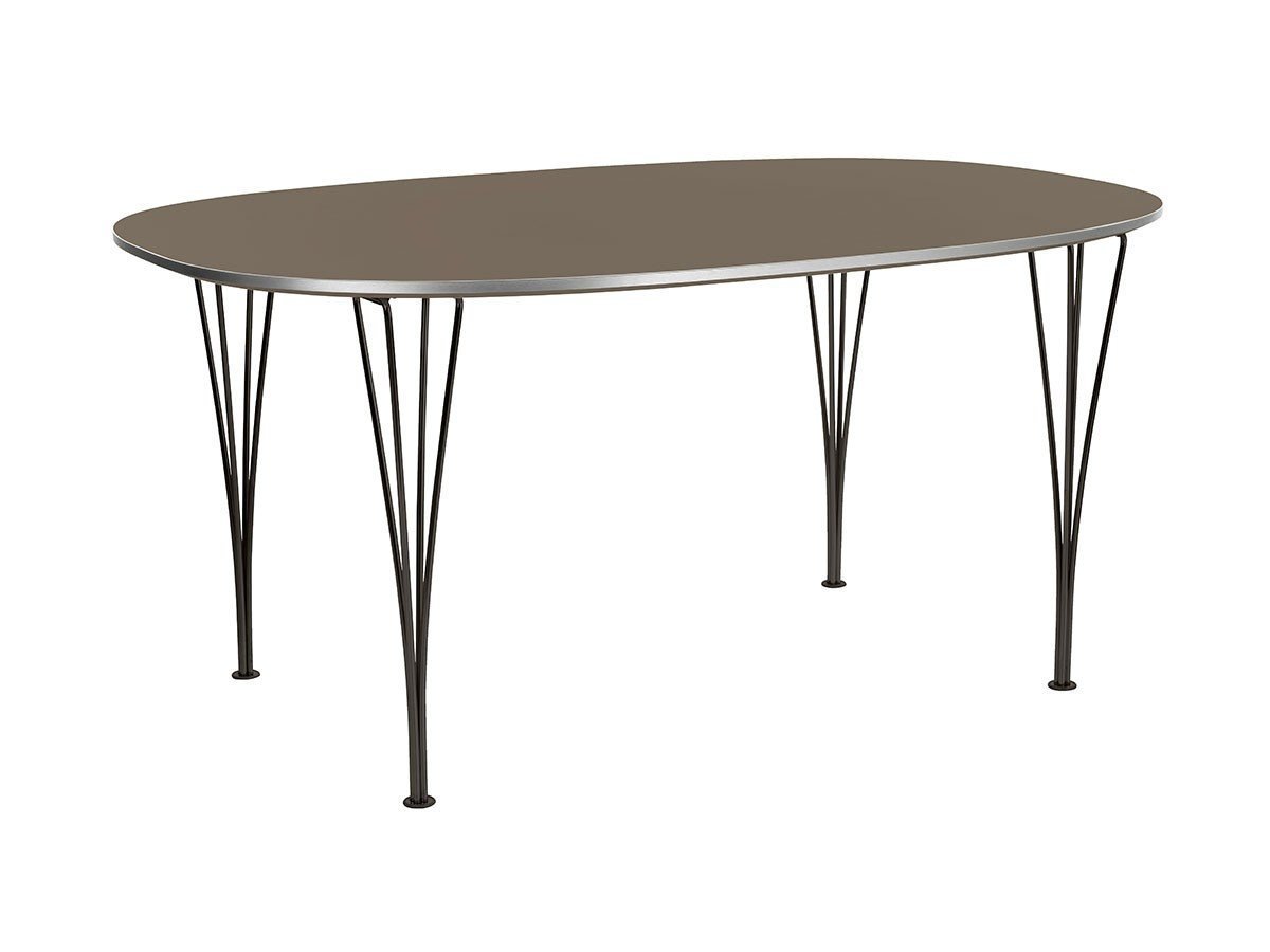 【フリッツ ハンセン/FRITZ HANSEN / GOODS】のTABLE SERIES SUPERELLIPSE / テーブルシリーズ スーパー楕円テーブル スパンレッグ B616 インテリア・キッズ・メンズ・レディースファッション・服の通販 founy(ファウニー) 　テーブル　Table, Dining Table　フォルム　Silhouette, Form　ホーム・キャンプ・アウトドア・お取り寄せ　Home Living / Home & Lifestyle / Camping Gear / Outdoor Camping　家具・インテリア　Home Furniture & Interior. Stylish & Functional Living Spaces　テーブル　Dining, Coffee & Side Tables　ダイニングテーブル・食卓テーブル　Dining Tables　天板:ラミネート / ブラウンオッタワ、脚部:ウォームグラファイト|ID: prp329100004971309 ipo3291000000037280380