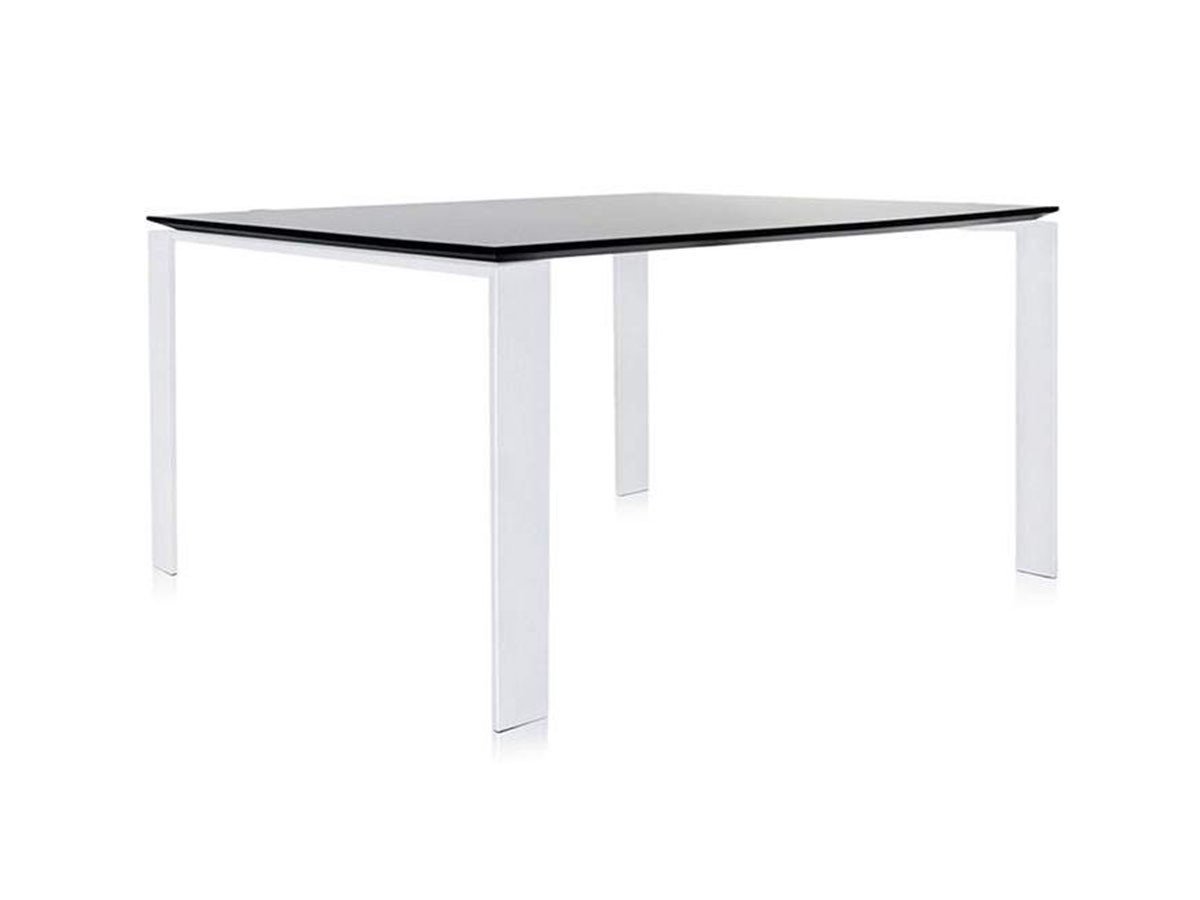【カルテル/Kartell / GOODS】のFOUR / フォー 128(スクエア) インテリア・キッズ・メンズ・レディースファッション・服の通販 founy(ファウニー) 　エレガント 上品　Elegant　スクエア　Square, Square Shape　テーブル　Table, Dining Table　ホーム・キャンプ・アウトドア・お取り寄せ　Home Living / Home & Lifestyle / Camping Gear / Outdoor Camping　家具・インテリア　Home Furniture & Interior. Stylish & Functional Living Spaces　テーブル　Dining, Coffee & Side Tables　ダイニングテーブル・食卓テーブル　Dining Tables　天板ブラック、脚部ホワイト|ID: prp329100004971326 ipo3291000000037280492