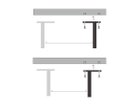 【カーフ/karf / GOODS】のKnot Coffee Table / ノット コーヒーテーブル 組み立て時に脚の向きを変えることで、 脚間の幅を変更できます。|ID: prp329100004971392 ipo3291000000037280905