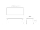 【デュアル/dual / GOODS】のdining table / ダイニングテーブル 「スチール脚」寸法図|ID: prp329100004971414 ipo3291000000037281020