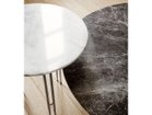 【グビ/GUBI / GOODS】のIOI Side Table / アイオーアイ サイドテーブル Φ500(ブラックセミマットベース × ブラス球) 天板カラー参考イメージ(左:ホワイトカラーラマーブル、右:グレーエンペラドールマーブル)|ID: prp329100004971459 ipo3291000000037281227