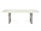 【ロックストーン/ROCKSTONE / GOODS】のURUSHI dining table / ウルシ ダイニングテーブル PM611 / PM612 天板ホワイト、脚部シルバー、天板サイズ:幅210 × 奥行90cm、高さサイズ:72cm|ID: prp329100004971732 ipo3291000000037282447