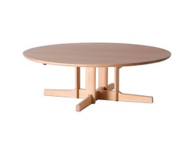 【日進木工/NISSHIN MOKKOU / GOODS】のWHITE WOOD Round Table / ホワイトウッド ラウンドテーブル 十字脚 高さ35～40cm 大人の最旬トレンドファッション＆コーディネート founy(ファウニー) ウッド Wooden Design テーブル Table, Dining Table ビッグ Big, Oversized ラウンド Round, Round Neck ホーム・キャンプ・アウトドア・お取り寄せ Home Living / Home & Lifestyle / Camping Gear / Outdoor Camping 家具・インテリア Home Furniture & Interior. Stylish & Functional Living Spaces テーブル Dining, Coffee & Side Tables ローテーブル・センターテーブル Coffee & Center Tables |ID:prp329100004971783