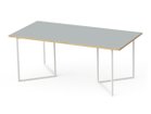【スティール/stiiilll / GOODS】のTable Set / テーブルセット メラミンウッド天板 + スチール脚 L 天板グレー、脚部ホワイト|ID: prp329100004971826 ipo3291000000037282772