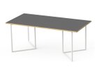 【スティール/stiiilll / GOODS】のTable Set / テーブルセット メラミンウッド天板 + スチール脚 L 天板ダークグレー、脚部ホワイト|ID: prp329100004971826 ipo3291000000037282774