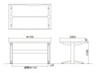 【フライミー ヴェール/FLYMEe vert / GOODS】のDINING TABLE / ダイニングテーブル #117323 「幅135cm」寸法図|ID: prp329100004971868 ipo3291000000037282958