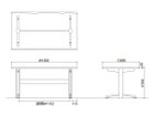 【フライミー ヴェール/FLYMEe vert / GOODS】のDINING TABLE / ダイニングテーブル #117323 「幅150cm」寸法図|ID: prp329100004971868 ipo3291000000037282961